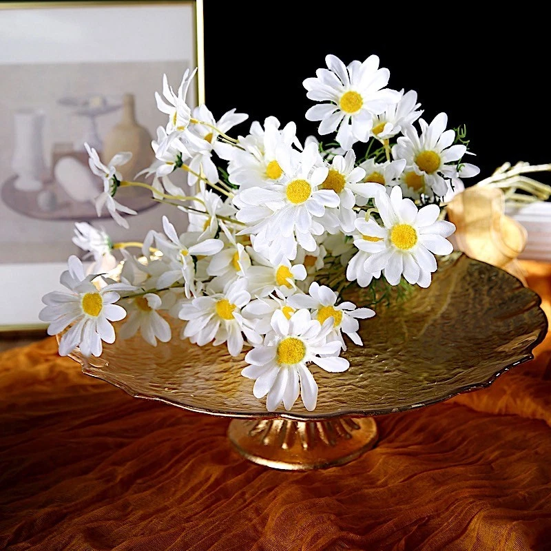 WHITE 6 Bushes 20" SILK ARTIFICIAL DAISY FLOWERS Sprays Wedding Party Supplies - Image 4 of 4