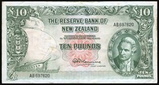 New Zealand - 10 Pounds - Fleming - AB697620 - Fine