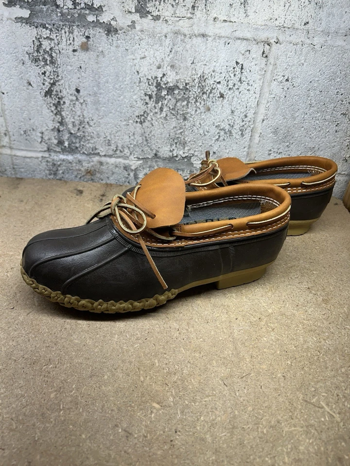 LL Bean Boots Gumshoes Cuero Bajo Goma Zapatos de Caza Para Hombre EE. UU. 9.5 Excelente Foto 2 de 4
