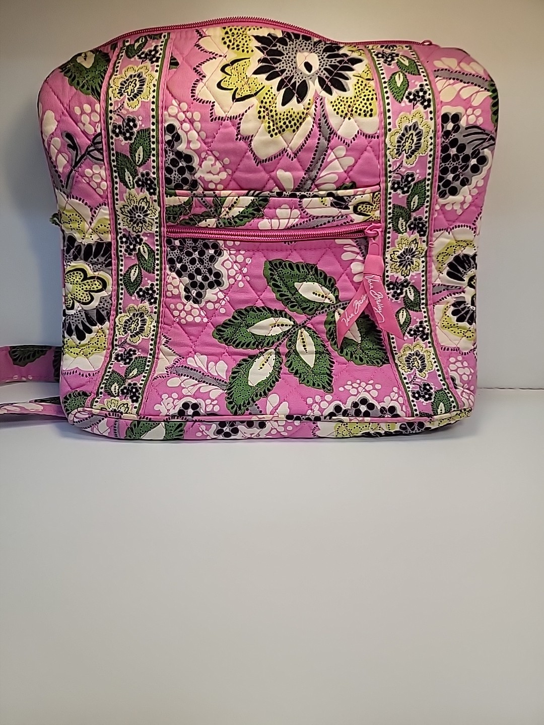 Vera Bradley Tote Bag Purse Retired Pricilla Pink Get Carried Away Large 11