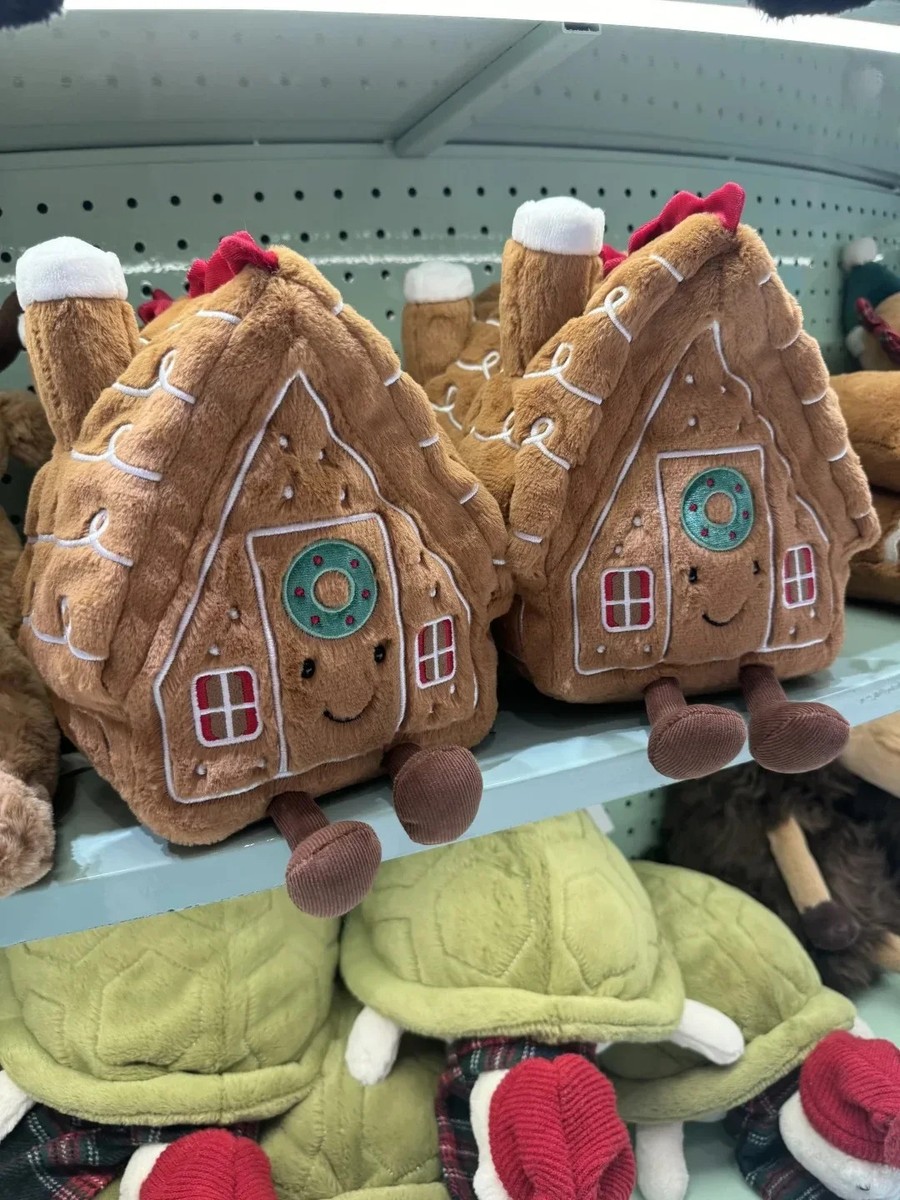 Jelly Cat Fun Christmas Gingerbread House Plush Toy Soothing Doll