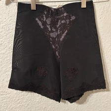 Vintage Hollywood Vassarette Panty Shaper Girdle Underneath it All Black Lace
