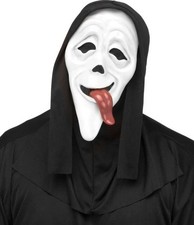 Adult Scary Movie Whassup Tongue Ghost Face Mens Halloween Costume Mask FunWorld