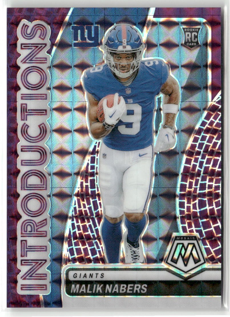 2024 Mosaic #4 Malik Nabers Rookie Introductions Mosaic Purple /49 RC