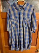 Dixxon Flannel Co Ocean Blvd Mens 2xl Plaid Bamboo Blend Shirt Short Sleeve