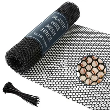 Plastic Wire Mesh Fence, 15.7IN x 50FT Versatile Fencing Netting for Poultry ...