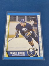 1989-90 O-Pee-Chee RC #201 Benoit Hogue Buffalo Sabres HOCKEY Card 8L