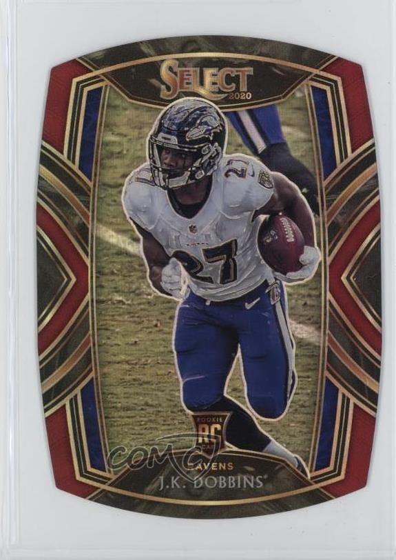 2020 Panini Select Club Level Maroon Prizm Die-Cut JK Dobbins #252 1g75