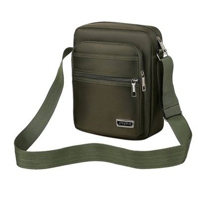 Men Multi-Zipper Crossbody Bags Multifunctional Casual Shoulder Bag Business Bag