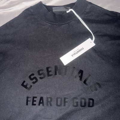 Medium men s essentials fear of god shirt with bag and tags