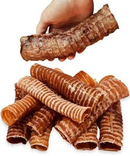 100% Beef Trachea for Dogs with Natural Glucosamine, Large Trachea Dog Chews ...