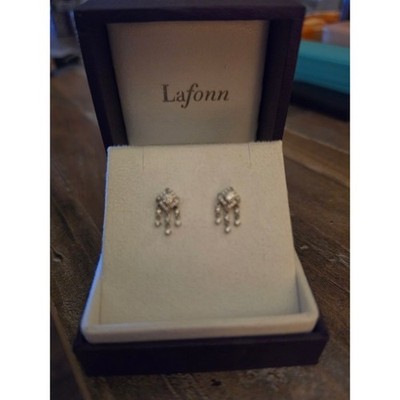 Lafonn Sterlingsilber Platin gebunden Lassaire simulierter Diamant Ohrhänger