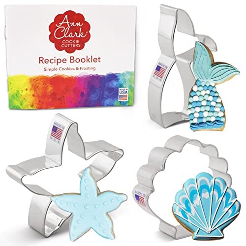 Ann Clark Cookie Cutters Set di formine per biscotti a forma di sirena (3 (W9m)
