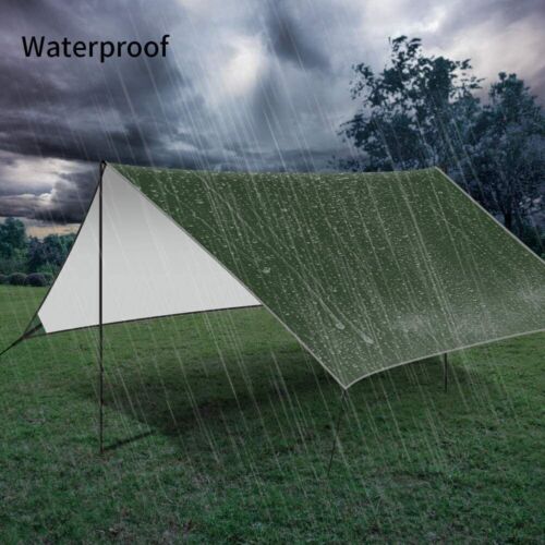 Camping Zeltplane 3x3M Zeltplane Shelter Wasserdicht Tarp Hängematte Sonnensegel - Bild 4 von 12