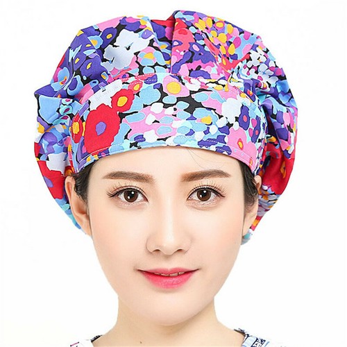 Womens/Mens Florals Printed Cap Scrub Hat/Cap Head Wear Adjustable Accessories - Picture 173 of 660