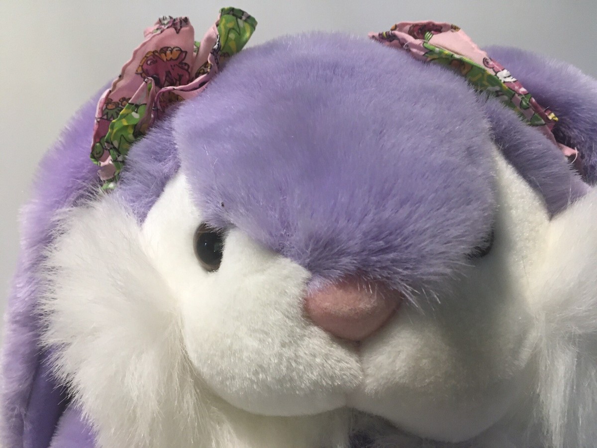 SKM Enterprises Purple Plush Bunny Floppy Easter Rabbit 16