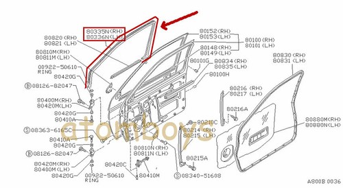 For Nissan Pathfinder Hardbody D21 GLASS WINDOW Channel Felt Run RUBBER SEAL New - Picture 3 of 8
