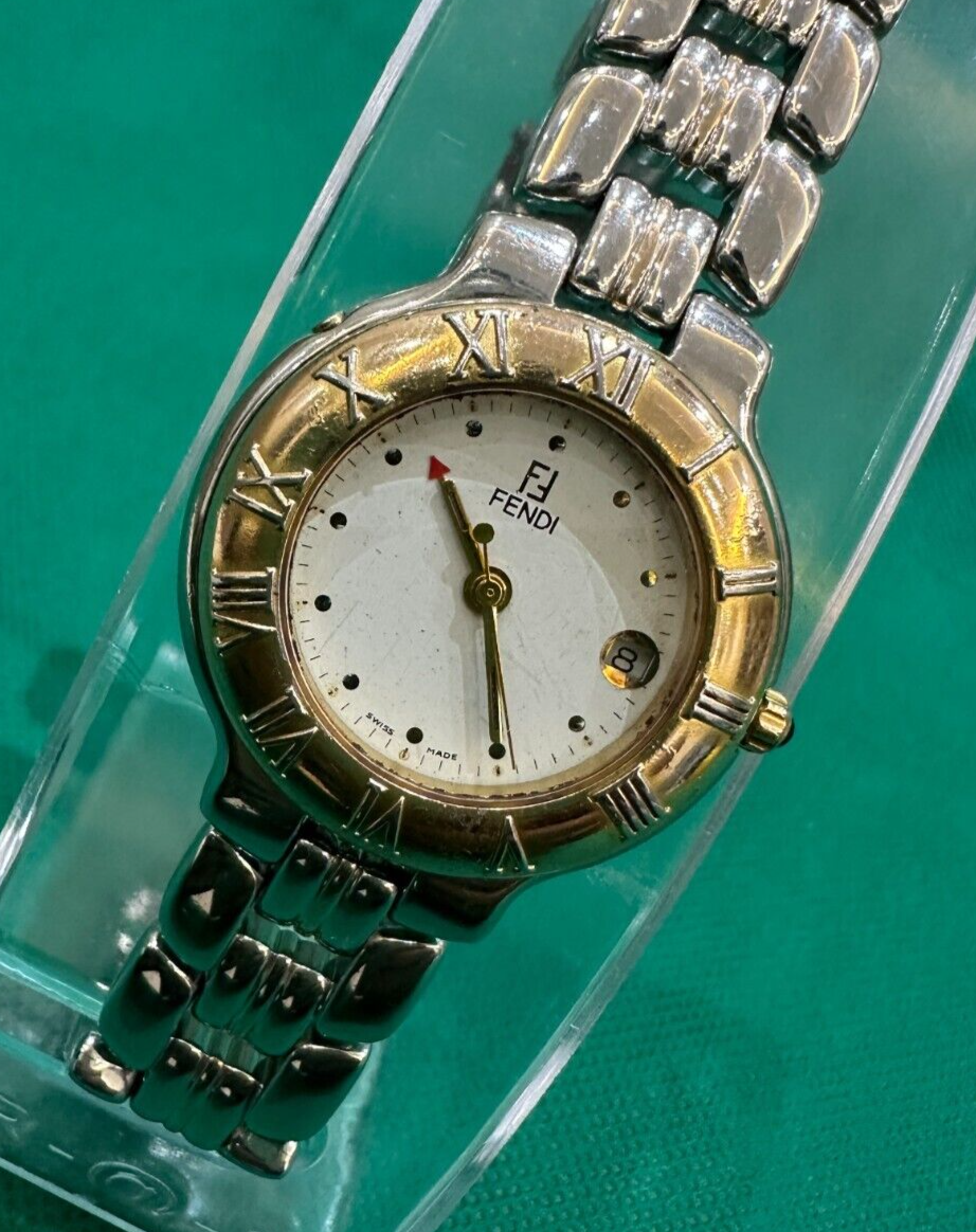 1990'S VINTAGE FENDI WATCH MEN 36MM QUARTZ 920G VERY RARE 1990'S VINTAGE FENDI WATCH MEN 36MM QUARTZ 920G VERY RARE