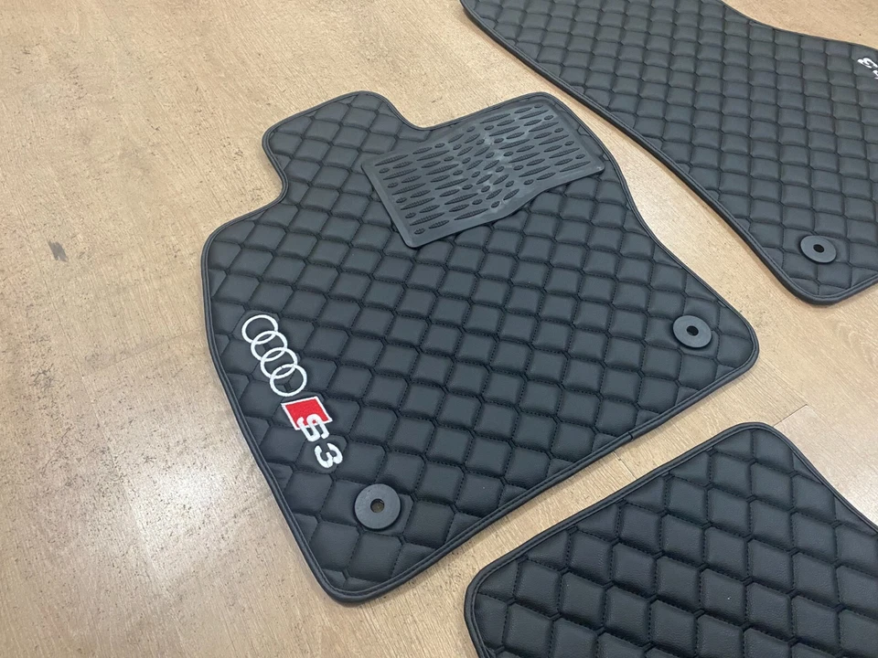 Luxury Leather Car Mats for Audi S3 2013-2020 8V , Made to Order Foto 2 de 4