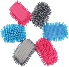 6 Pieces Washable Microfiber Shag Dry Erase Board Eraser Microfiber Shag Whitebo