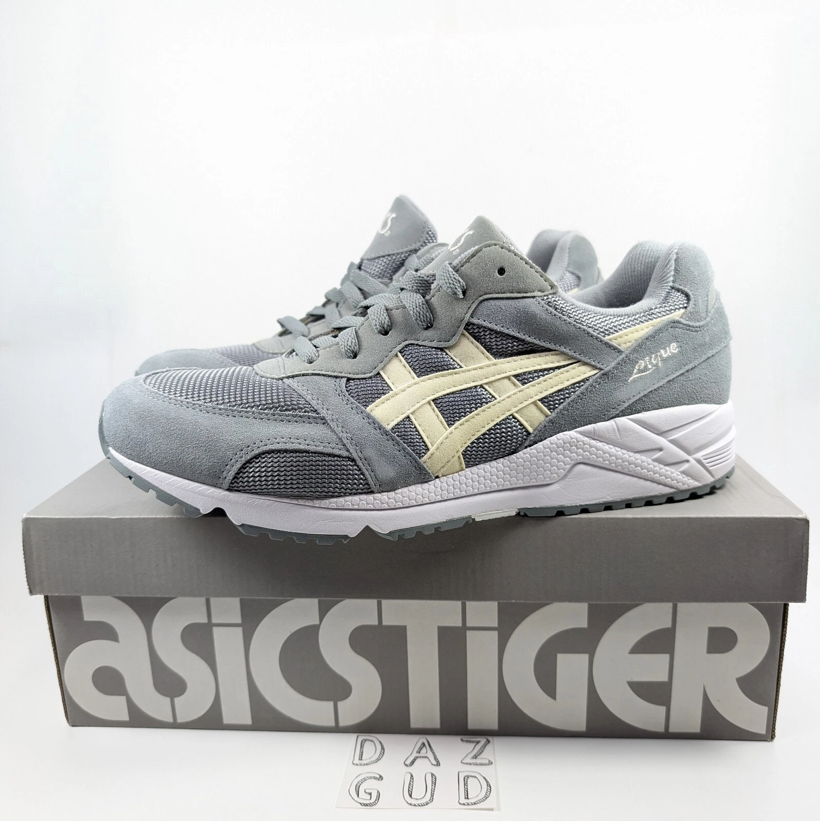 Asics Tiger Gel Lique Stone grigio betulla H6KOL 020 scarpe sportive casual uomo 12