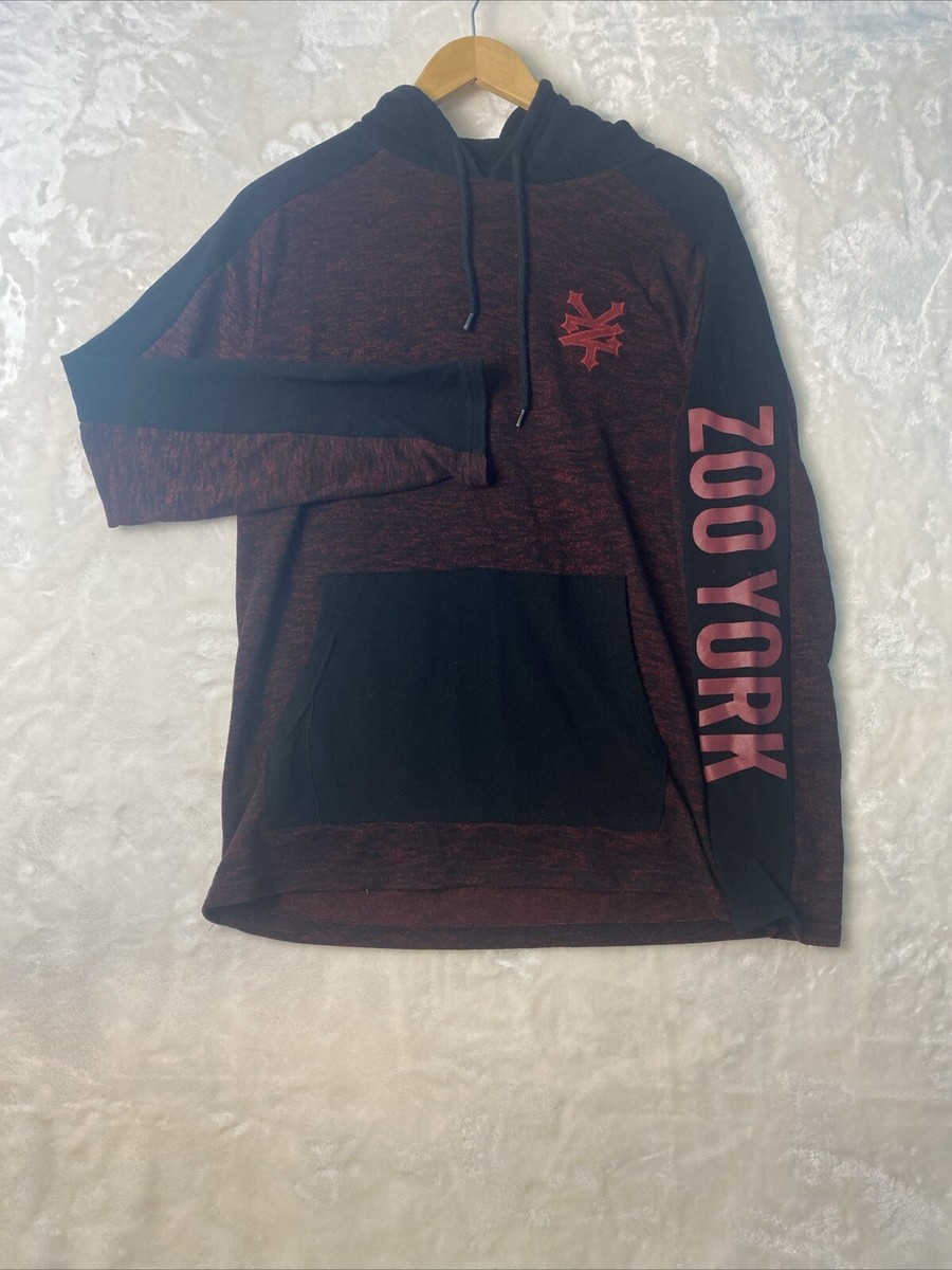 Zoo York Hoodie Sweatshirt Adult Large Red And Black Lightweight