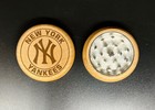 New York yankees double side engraving wood kitchen herb grinder Christmas gift