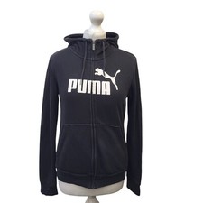 Puma Black Pullover Sweatshirt Hoodie Uk Women's Size 12 DD565