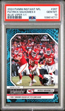 PSA 10 Patrick Mahomes BLUE VIPER #1/1 2024 Panini Instant #267 7 AFC Titolo Gms