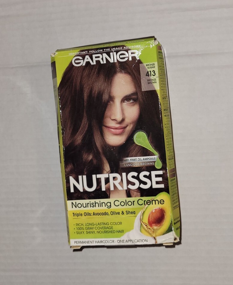 GARNIER NUTRISSE NOURISHING COLOR CREME PERMANENT HAIR COLOR 413 BRONZE BROWN