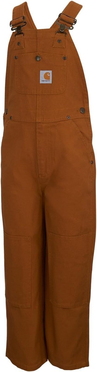 Carhartt Big Boys Brown Loose Fit Canvas Overalls Size 8 OX8625-B