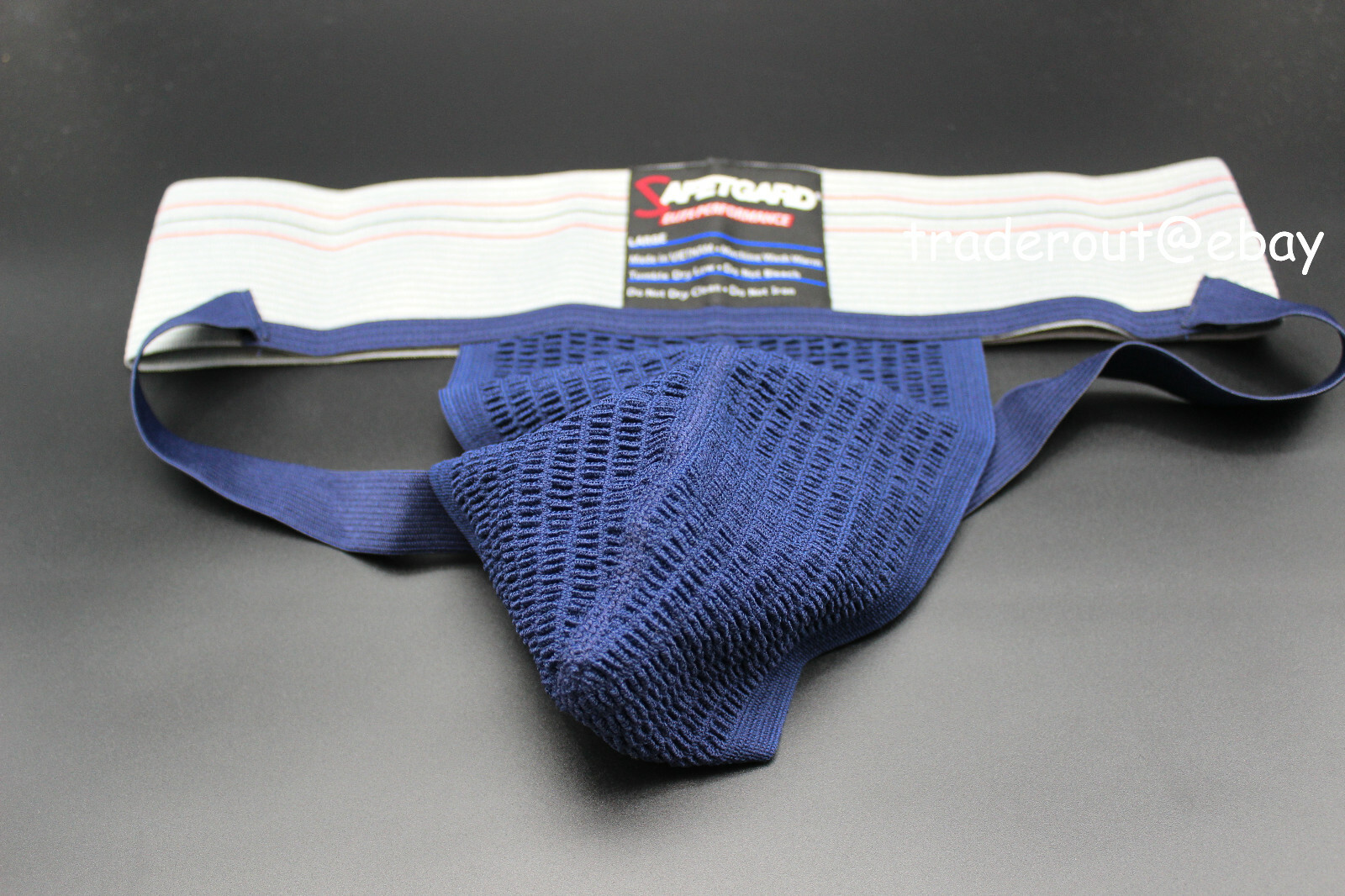 SafeTgard Men navy blue athletic supporter jock strap jockstraps size M