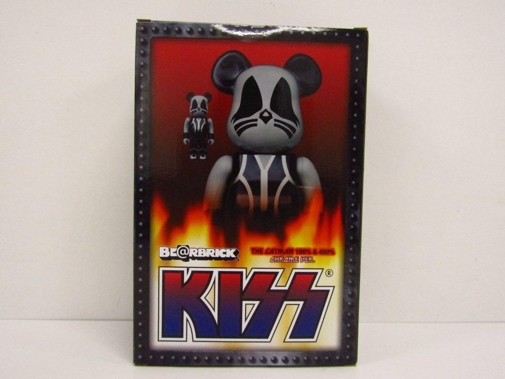 MEDICOM TOY - BE@RBRICK KISS CATMAN CHROME 100％ 400％ Medicom Bearbrick 100% & 400% Set KISS Catman Chrome Version