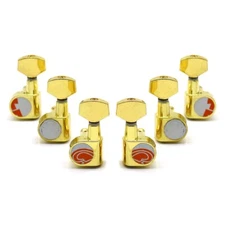 3L3R 2 Pin 6 Strings Electric Guitar Tuning Pegs Gold Tuners Machine Heads