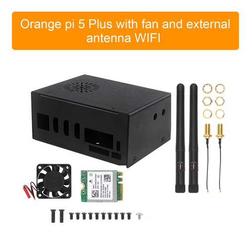 Orange pi 5 Plus metal cooling case con ventola e antenna esterna WIFI H7 H7 - Bild 10 von 14