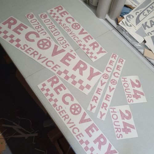 MERCEDES SPRINTER RECOVERY TRUCK STICKERS GRAPHICS DECALS STRIPES 24/7 LETTERING - Picture 5 of 7