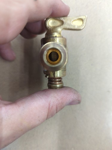 AGA 1/2" MALE TO 1/2" FEMALE BRASS FLARE IN LINE SHUT OFF VALVE - Picture 6 of 7