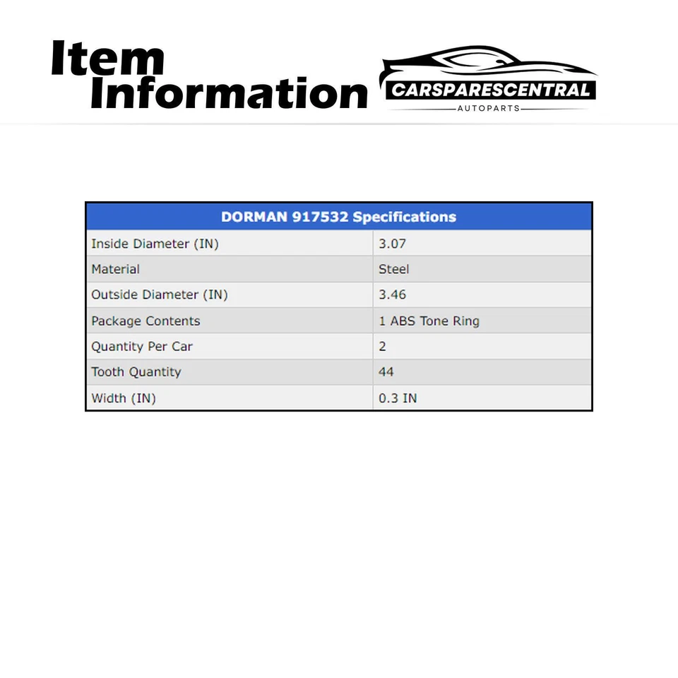 For Ford Escape 2.3L 2005-2007 ABS Wheel Speed Sensor Tone Ring Rear Left - Image 4 of 4