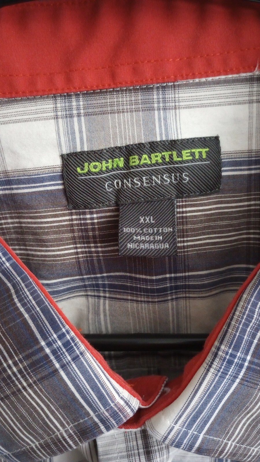 John Bartlett Consensus Blue Gray Plaid Long Slee… - image 3