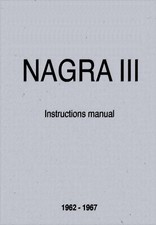 NAGRA III INSTRUCTIONS MANUAL FREE SHIP