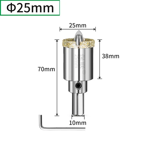 Diamantbohrer 16mm - 120mm Bohrkrone Lochsäge Fliesenbohrer Keramik Marmor Glas - Picture 17 of 41