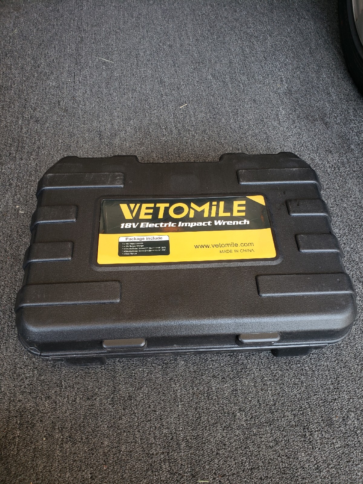 Vetomile 1/2" driver 18v wireless impact wrench With Battery & Charger