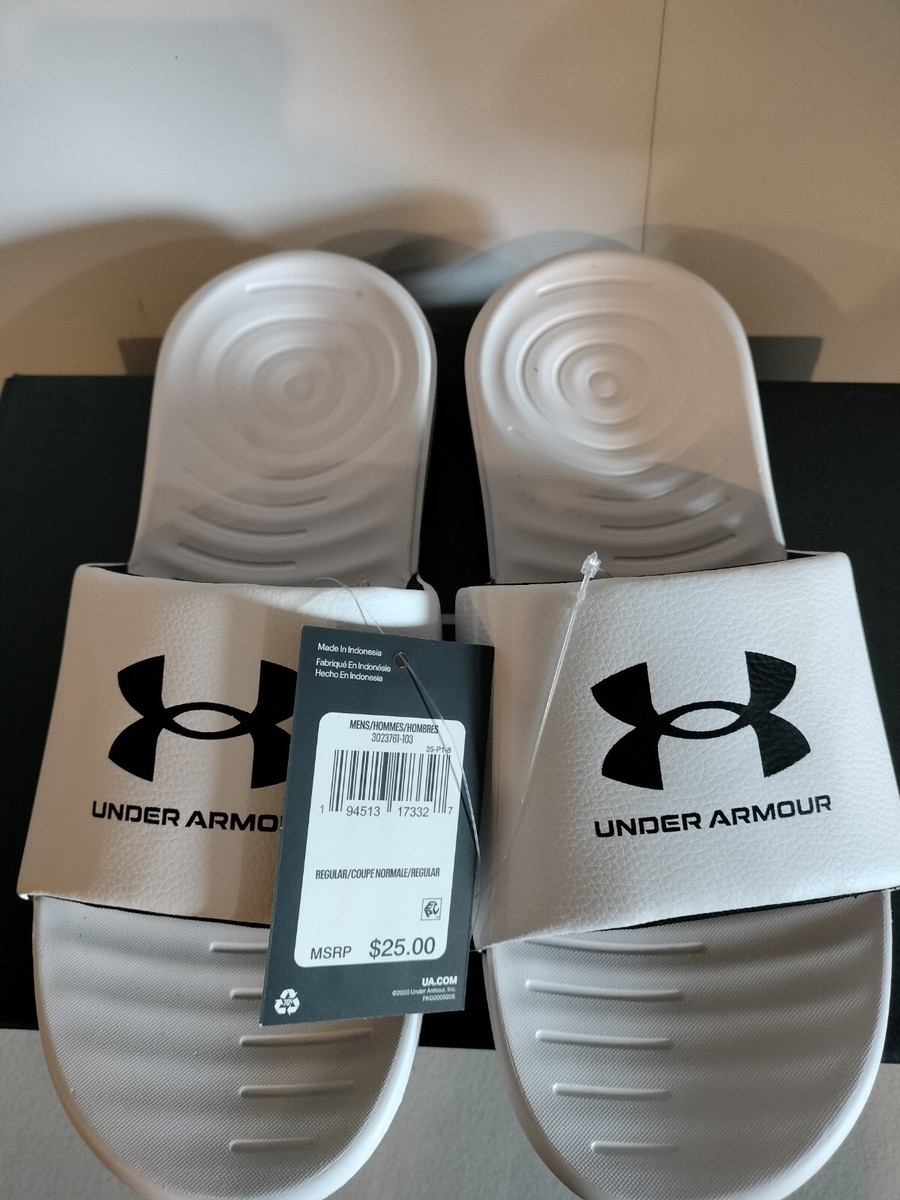 Under armour Men's Ansa Fixed Size White Sandals