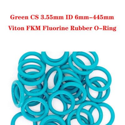 Green CS 3.55mm ID 6mm-445mm Viton FKM Fluorine Rubber O-Ring Oil Seals Washer 
