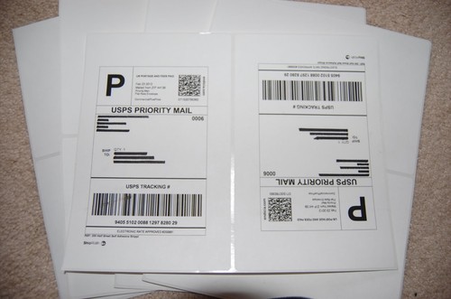 400 Round Corner-Shipping Labels-Made in USA-Self Adhesive-USPS UPS FED-8.5x11 - Picture 3 of 4