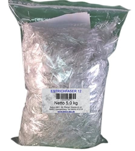 5 kg Estrichfaser, Glasfaser, Betonfasern Estricharmierung 12mm - Bild 4 von 5