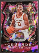 2020 Panini Prizm Draft Picks Pink Cracked Ice #85 Onyeka Okongwu Rookie RC