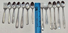 Mix Lot of 13 Stainless Steel Toddler Forks & Spoons *See Description