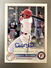 2022 Topps Pro Debut Darren Baker Auto #PD-13 Nationals Call Up Rookie