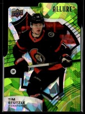 2021-22 UD Allure Green Rainbow Die Cut Jersey Number Tim Stutzle 18/99 #80